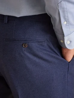 Sale Joules Slim Fit Flannel Suit Trousers Blue