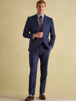 Sale Joules Slim Fit Flannel Suit Trousers Blue