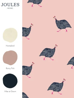 Joules Blush Pink Guinea Fowl 10M Wallpaper BlushPink