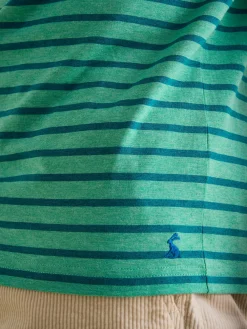Discount Joules Boathouse Green Stripe Jersey Crew Neck T-Shirt GreenStripe