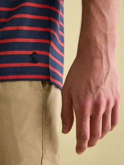 Joules Boathouse Jersey Crew Neck T-Shirt Orange/Navy