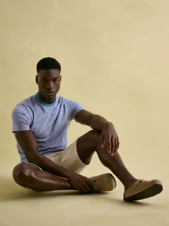 Online Joules Boathouse Pink Stripe Jersey Crew Neck T-Shirt PinkStripe