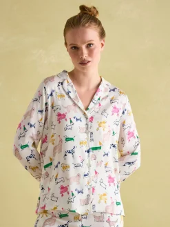 Discount Joules Bonnie Satin Pyjama Set Cream
