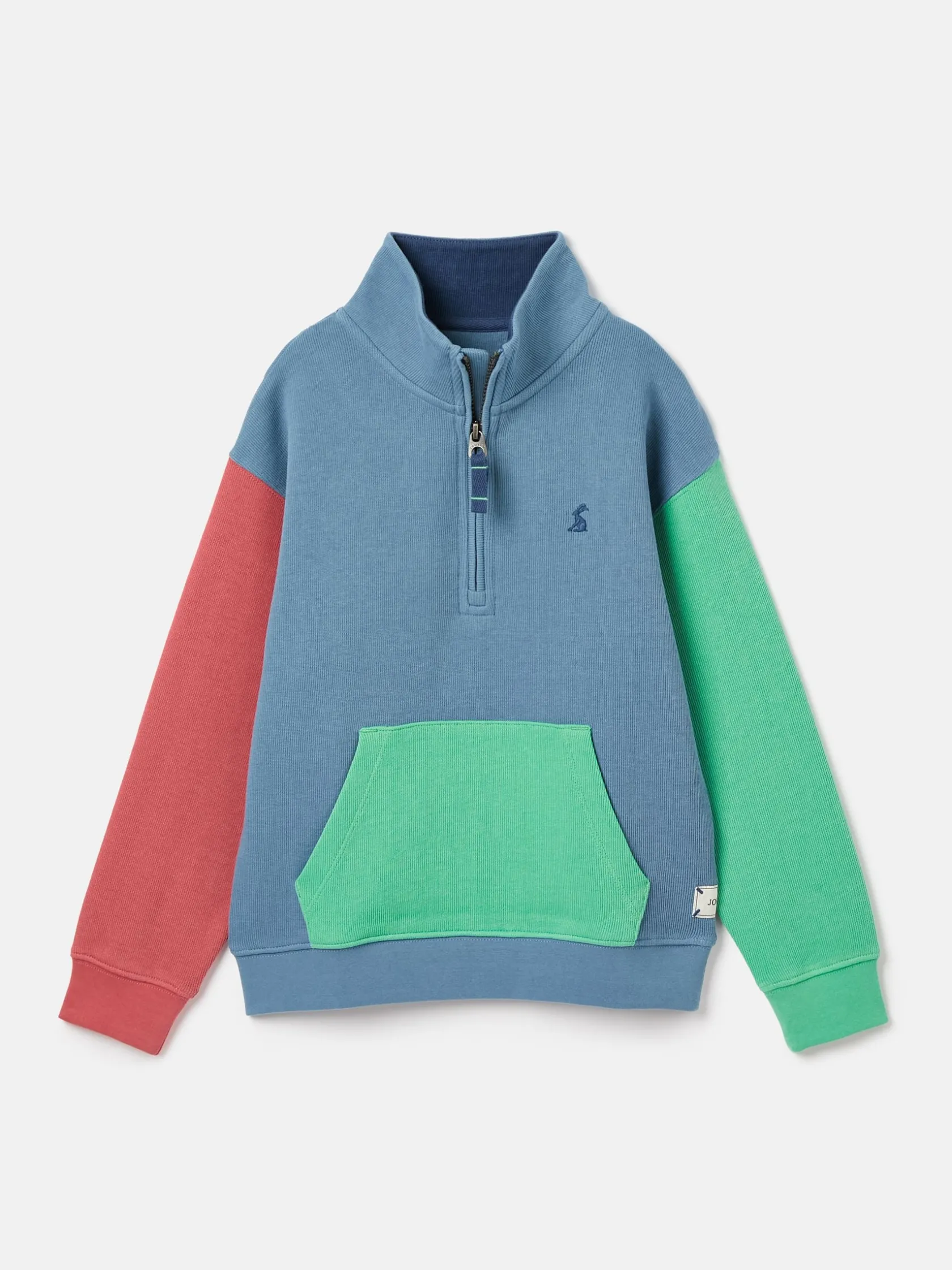 Online Joules Boys' Alistair Boys' Quarter Zip Sweatshirt Blue