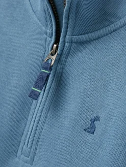 Online Joules Boys' Alistair Boys' Quarter Zip Sweatshirt Blue