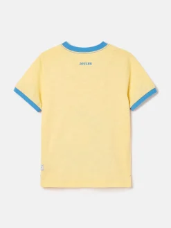 Clearance Joules Boys' Archie Yellow Crocodile Artwork T-Shirt YellowCrocodile