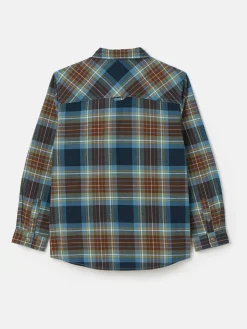 Outlet Joules Boys' Buchanan Checked Shirt Blue