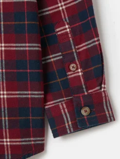 Joules Boys' Buchanan Checked Shirt Red