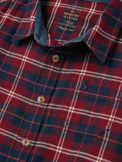 Joules Boys' Buchanan Checked Shirt Red
