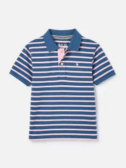 Best Joules Boys' Filbert Striped Pique Cotton Polo Shirt Pink