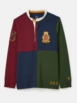 Sale Joules Boys' Kick Off Grandad Collar Rugby Shirt Multi