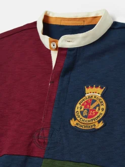 Sale Joules Boys' Kick Off Grandad Collar Rugby Shirt Multi