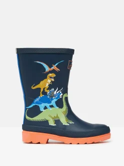 Outlet Joules Boys' Navy Dinosaur Printed Wellies NavyDinosaur
