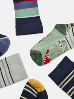 Clearance Joules Boys' Neat Feet 3 Pack Socks Stripe