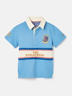 Hot Joules Boys' Tournament Rugby Jersey Polo Shirt Blue