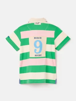 Joules Boys' Tournament Rugby Jersey Polo Shirt Green