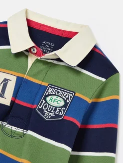 Joules Boys' Tournament Multi Stripe Rugby Shirt MultiStripe