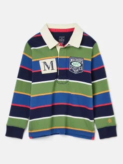 Joules Boys' Tournament Multi Stripe Rugby Shirt MultiStripe