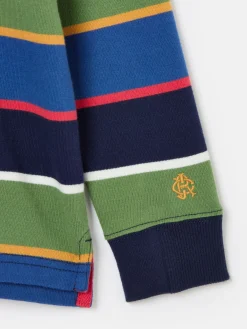 Joules Boys' Tournament Multi Stripe Rugby Shirt MultiStripe