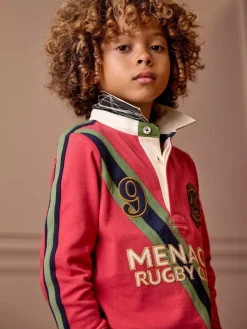 Outlet Joules Boys' Tournament Rugby Shirt Red