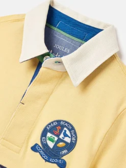 Joules Boys' Tournament Rugby Jersey Polo Shirt Yellow