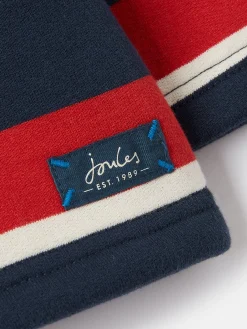 Joules Boys' Winter Dale Quarter Zip Sweatshirt with Fleece Lining Red/Navy