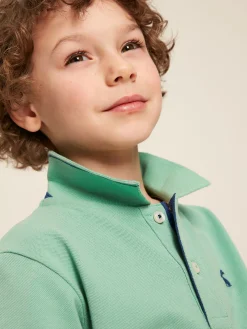 Discount Joules Boys' Woody Pique Cotton Polo Shirt Green