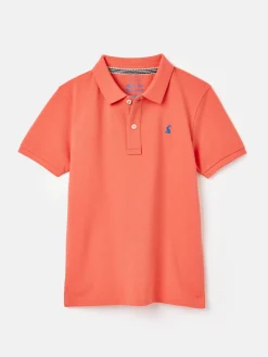 Sale Joules Boys' Woody Pique Cotton Polo Shirt Orange