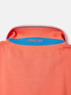 Sale Joules Boys' Woody Pique Cotton Polo Shirt Orange