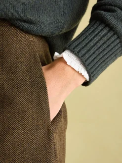 Hot Joules Bramble Tweed Skirt Brown