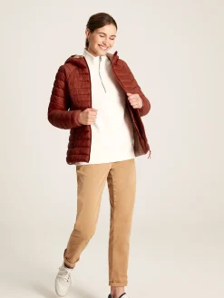 Hot Joules Bramley Showerproof Packable Padded Coat Red