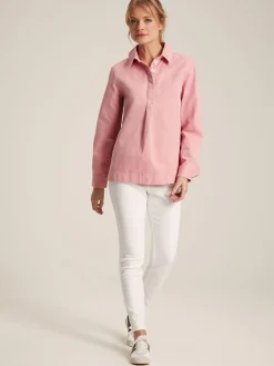 Outlet Joules Brinley Cotton Deck Shirt Pink