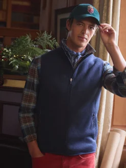 Joules Broughton Fleece Gilet Navy