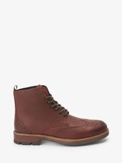 Joules Brogue Boots Brown