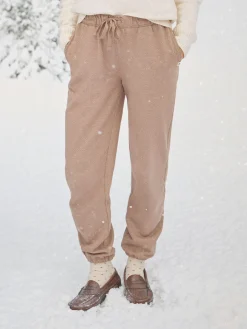 Online Joules Herringbone Jersey Slim Leg Joggers Brown