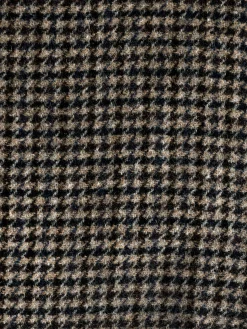 Outlet Joules Slim Fit Dogtooth Texture Suit Trousers Brown