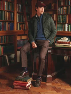 Hot Joules Slim Fit Texture Suit Jacket Brown