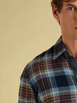 Clearance Joules Buchanan Soft Brushed Cotton Check Shirt Blue