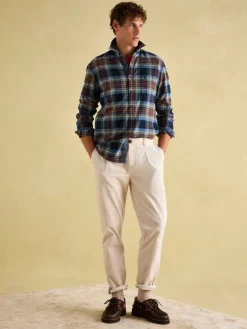 Clearance Joules Buchanan Soft Brushed Cotton Check Shirt Blue