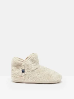 Clearance Joules Cabin Luxe Faux Fur Slipper Boots Oatmeal
