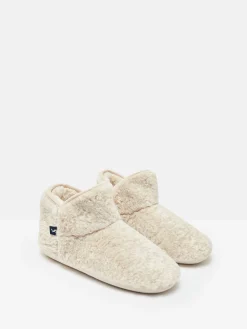 Clearance Joules Cabin Luxe Faux Fur Slipper Boots Oatmeal