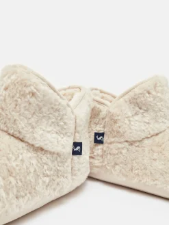 Clearance Joules Cabin Luxe Faux Fur Slipper Boots Oatmeal