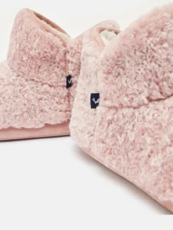 Online Joules Cabin Luxe Faux Fur Slipper Boots Pink