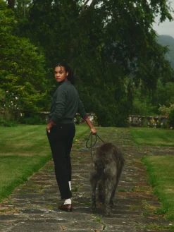 New Joules Calla Corduroy Tapered Trousers Navy