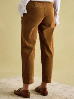 Joules Calla Tan Brown Corduroy Tapered Trousers TanBrown