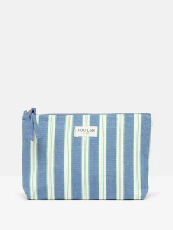 Outlet Joules Carrywell Blue & White Striped Zip Pouch Blue&WhiteStriped
