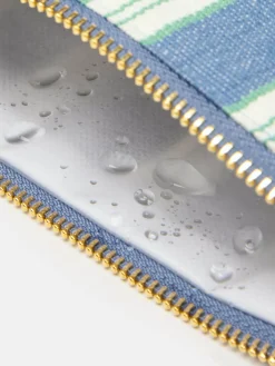 Outlet Joules Carrywell Blue & White Striped Zip Pouch Blue&WhiteStriped