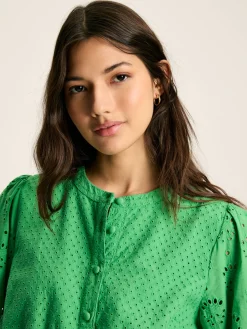 Joules Cassie Broderie Maxi Dress Green