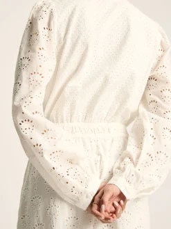 Hot Joules Cassie Broderie Maxi Dress White