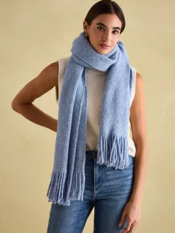Joules Caversham Knitted Scarf Blue